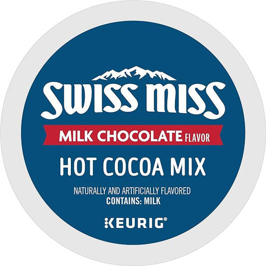 Swiss Miss Milk Chocolate Hot Cocoa Keurig Single-Serve K Cup Pods, 44Count, Milk Chocolate Hot