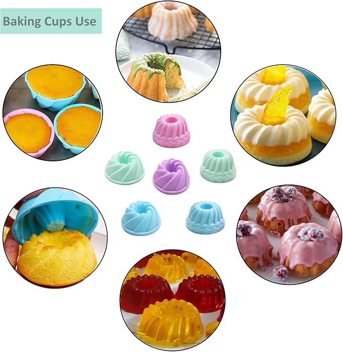 Tongjude 54 Pieces Silicone Baking Pans Set, 10 Silicone Cake Molds, Loaf Pan and Muffin Pans