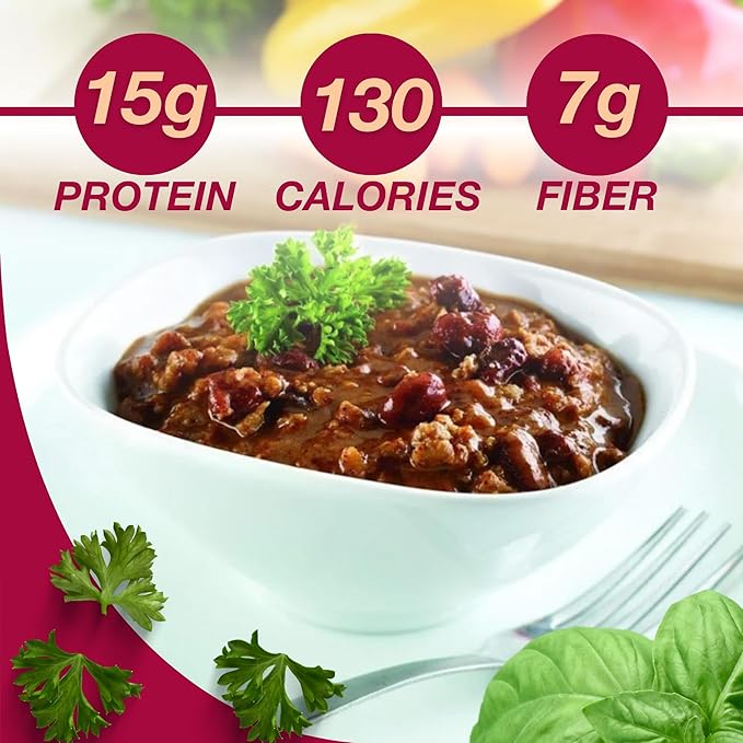 ProtiDIET High Protein Chili Mix - Gluten free, Low Fat, Flavorful Soy Protein Meal, Quick and