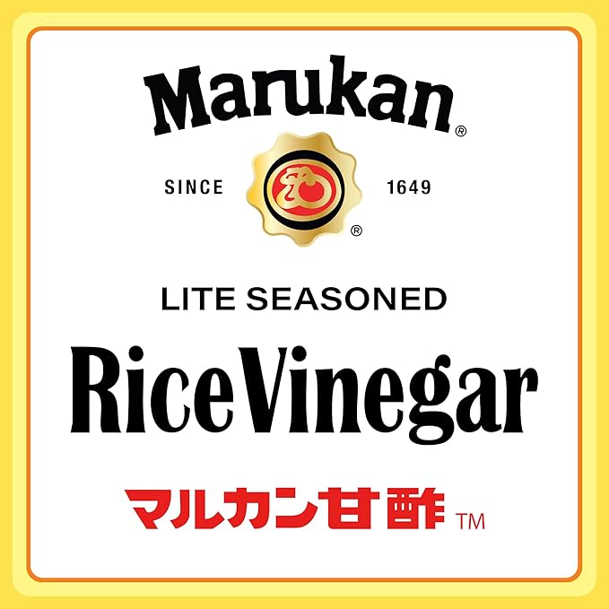 Marukan Lite Seasoned Rice Vinegar for Sushi & Cooking, 30% Lower Sodium & Sugar (24 fl oz)