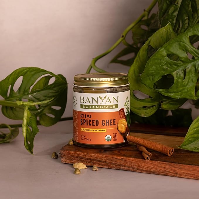 Banyan Botanicals Chai Spiced Ghee ??Cultured Organic Ghee (Clarified Butter) with Cinnamon &