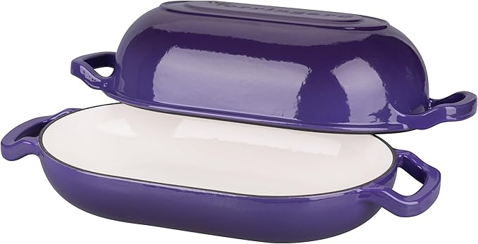 Enameled Cast Iron Sourdough Bread Oven, Dutch Oven, Loaf Cast Iron Bread Pan for Homemade Bread
