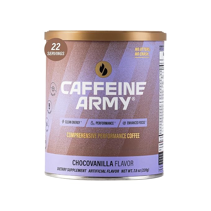 CAFFEINE ARMY ChocoVanilla | Comprehensive Functional Coffee with MCTs, CoQ10, Collagen and