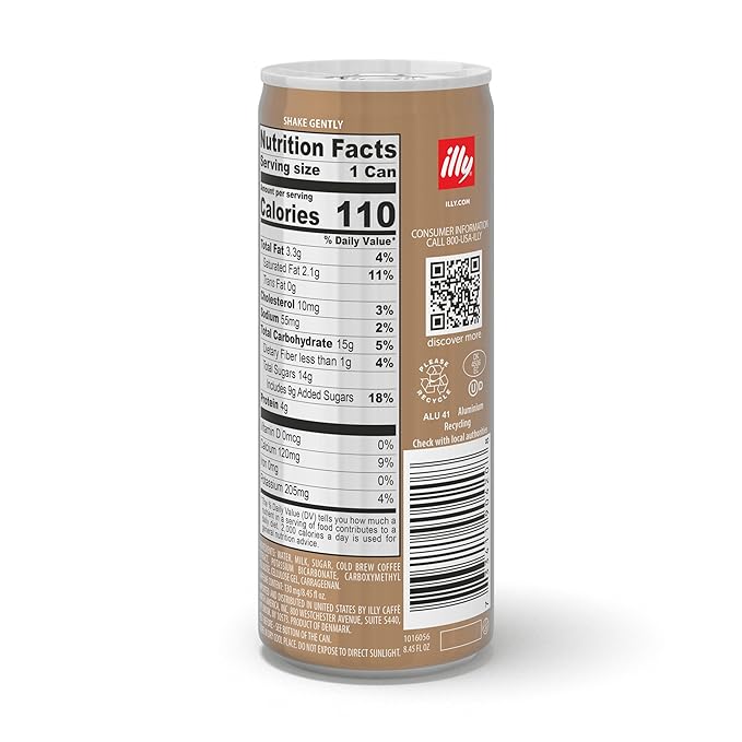 illy Ready To Drink Coffee – Latte Macchiato Cold Brew Cans - 100% Arabica - Smooth & Refreshing