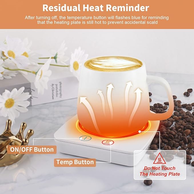 VOBAGA Coffee Warmer & Mug Warmer for Home Office Home Desk Gift Use, 20w Electric Cup Beverage