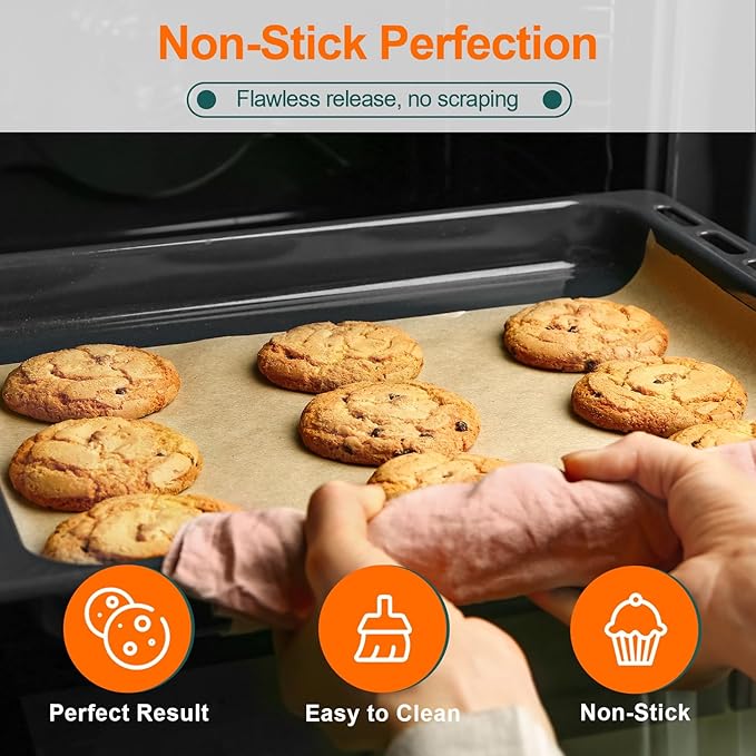 60Pcs Unbleached Parchment Paper Sheets for Baking. 12x16 Inches Parchment Paper, Precut Baking
