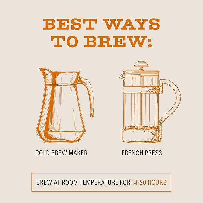 Bizzy Organic Cold Brew Coffee | Breakfast Blend | Coarse Ground Coffee | Medium-Light Roast |