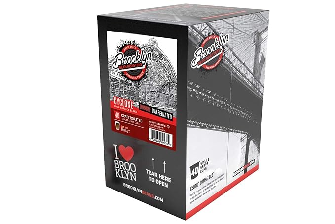Brooklyn Beans Cyclone Gourmet Coffee Pods - Compatible with Keurig K Cup Brewers Including 2.0
