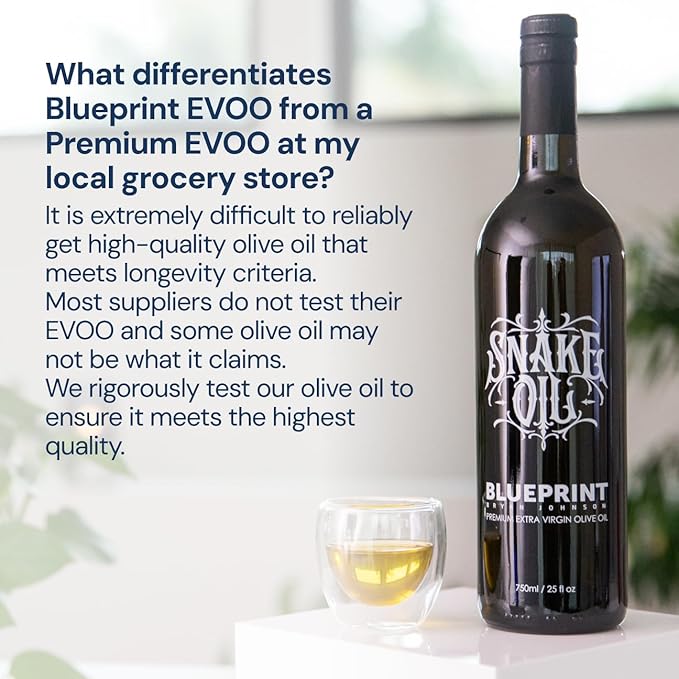 Blueprint by Bryan Johnson Olive Oil ??Snake Oil- High Polyphenol Extra Virgin Olive Oil (400+