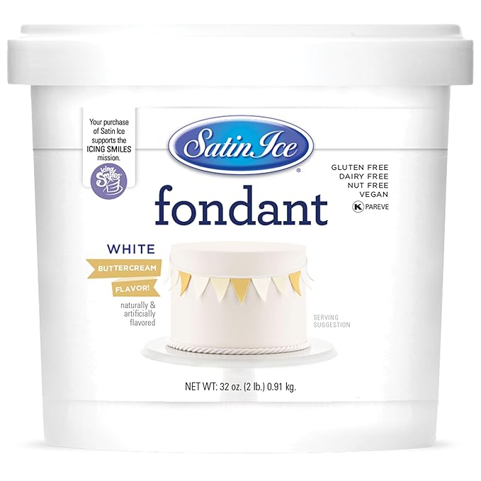 Satin Ice White Buttercream Fondant, 2 Pounds