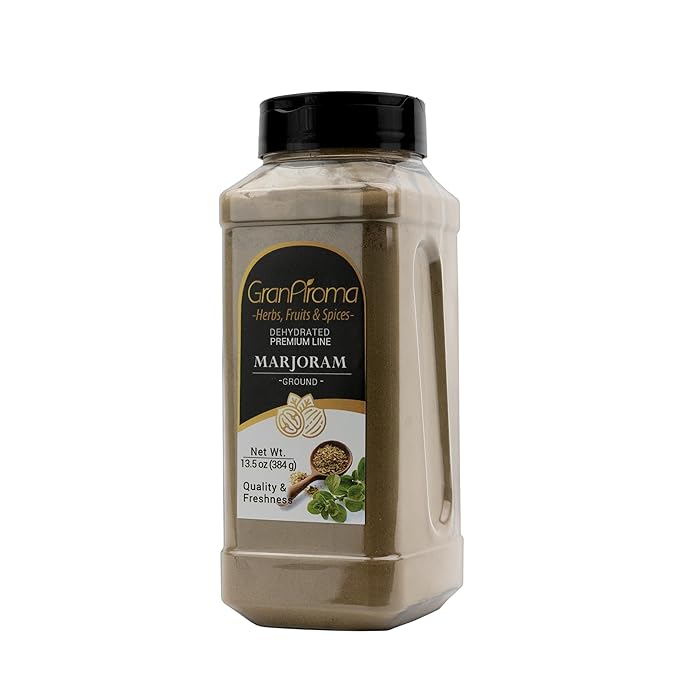 GranAroma Ground Marjoram, French & Italian Cuisine, Savory Seasoning (13.5 Ounce)