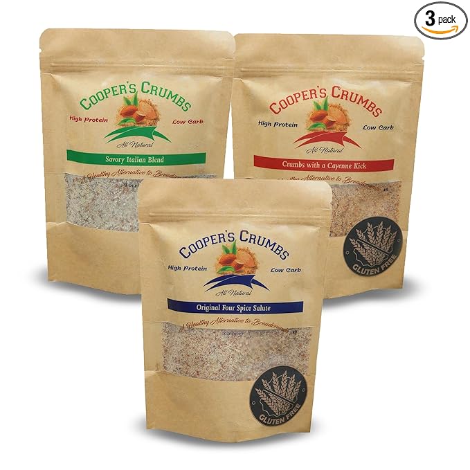 Cooper's Crumbs All Natural Gluten Free Low Carb Bread Crumb Alternative, High Protein, Vegan