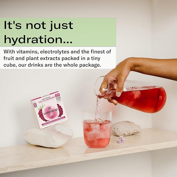 Waterdrop Hydration Cubes With Vitamin C, B Vitamins and Electrolytes, 6 Flavor Electrolyte Variety