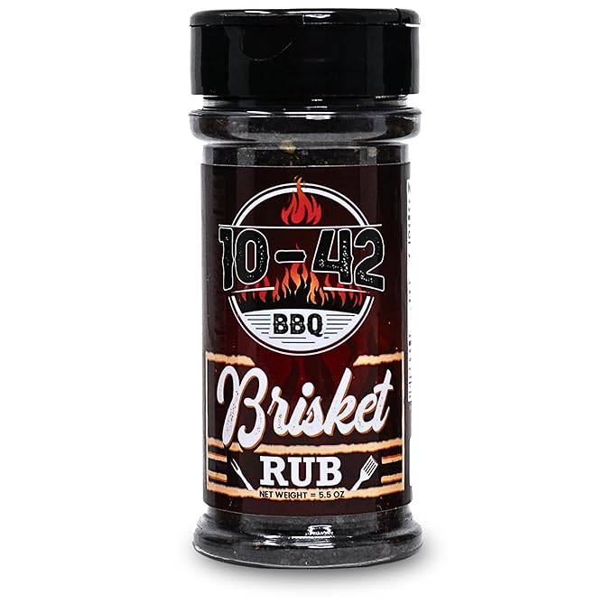 10-42 BBQ Brisket Rub (NO MSG, 0 Calorie) | All-Natural Spice Seasoning for Steak, Rib, Meat | Beef