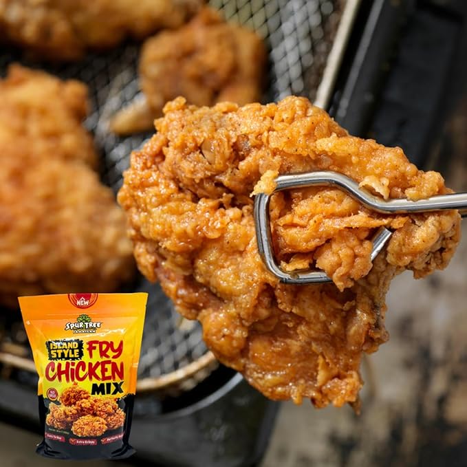 Spur Tree Jamaican Island Style Chicken Mix - Seasoned Coating for Crispy Flavor - Frying Magic for