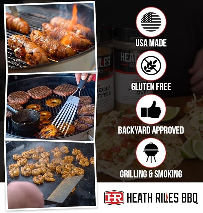 Heath Riles BBQ Rub - Lemon Pepper Buffalo Seasoning, Champion Pitmaster Recipe, Legendary Rubs For