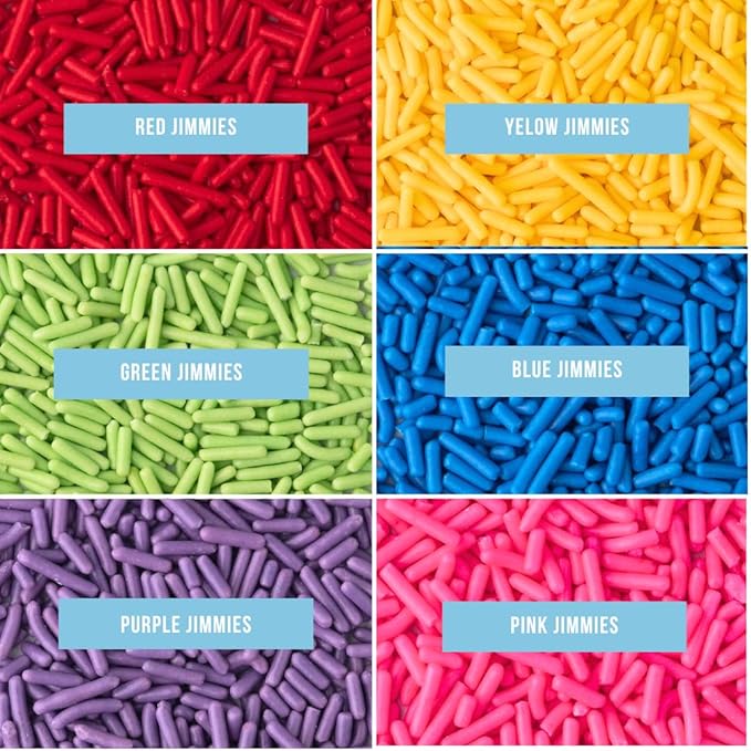 Sweets Indeed Sprinkles 6 Cell Edible Sprinkle Mix Jimmies Perfect for Cake Decorations Baking Ice
