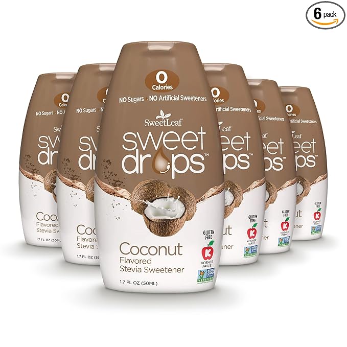 SweetLeaf Sweet Drops Coconut Stevia Liquid Sweetener - Flavor Foods, Keto Coffee with Sugar Free