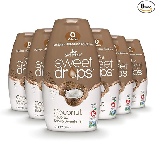 SweetLeaf Sweet Drops Coconut Stevia Liquid Sweetener - Flavor Foods, Keto Coffee with Sugar Free
