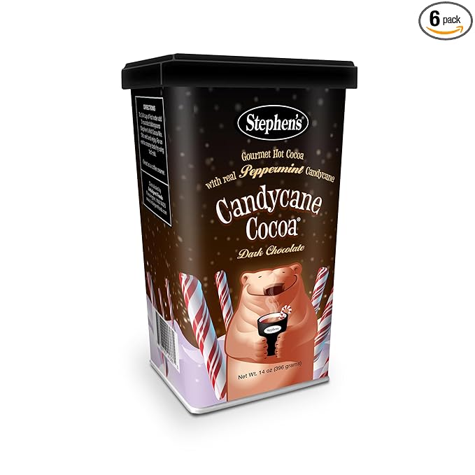 Stephen's Gourmet Hot Cocoa, Candycane Cocoa Dark, 14 OZ (Pack of 6)