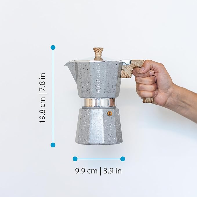 GROSCHE Milano Moka pot, Stovetop Espresso maker, Greca Coffee Maker, Stovetop coffee maker and