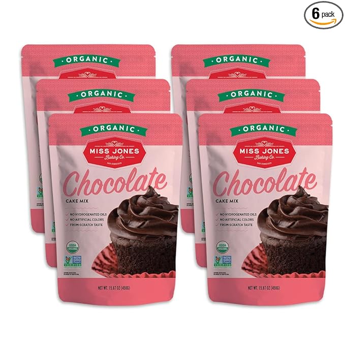 Miss Jones Baking Organic Cake and Cupcake Mix, Non-GMO, Vegan-Friendly, Moist and Fluffy: