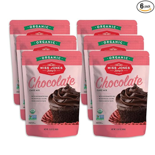 Miss Jones Baking Organic Cake and Cupcake Mix, Non-GMO, Vegan-Friendly, Moist and Fluffy: