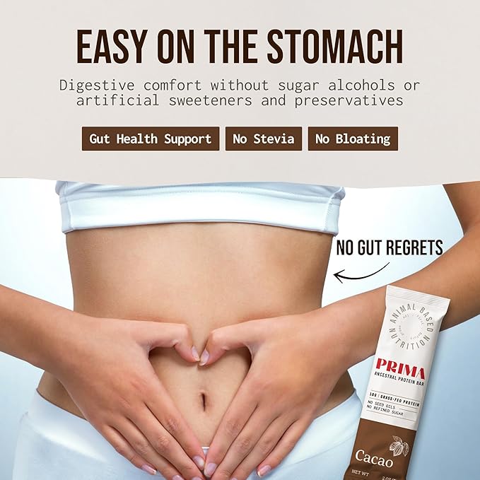 PRIMA ANCESTRAL PROTEIN BAR Grass Fed Protein Bars, 7 Pack ??Animal-Based Protein Bar with Beef
