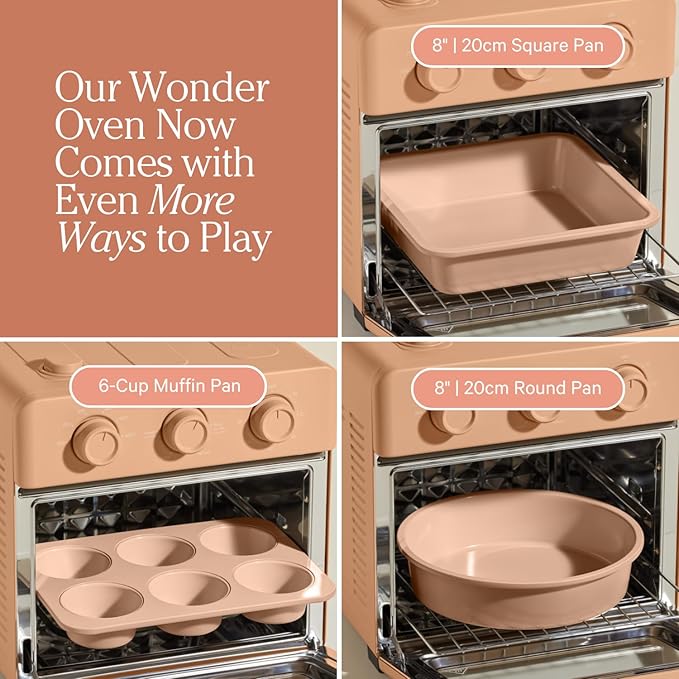 Our Place Wonder Oven Baker’s Kit – 3-Piece Toxin-Free Ceramic Nonstick Bakeware Set (8” Round, 8”