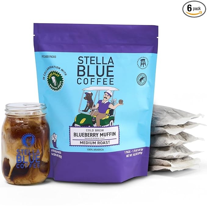 STELLA BLUE Fresh Cold Brew Coffee | Blueberry Muffin | 100% Arabica Medium Roast | Notes of