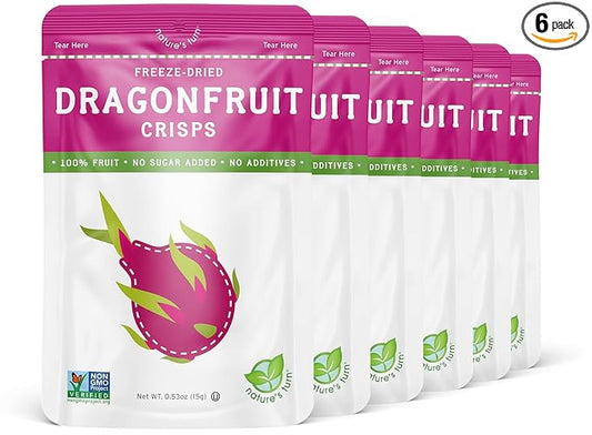 Nature’s Turn Freeze-Dried Dragon Fruit Crisps – Healthy, Gluten-Free, Crispy & Delicious