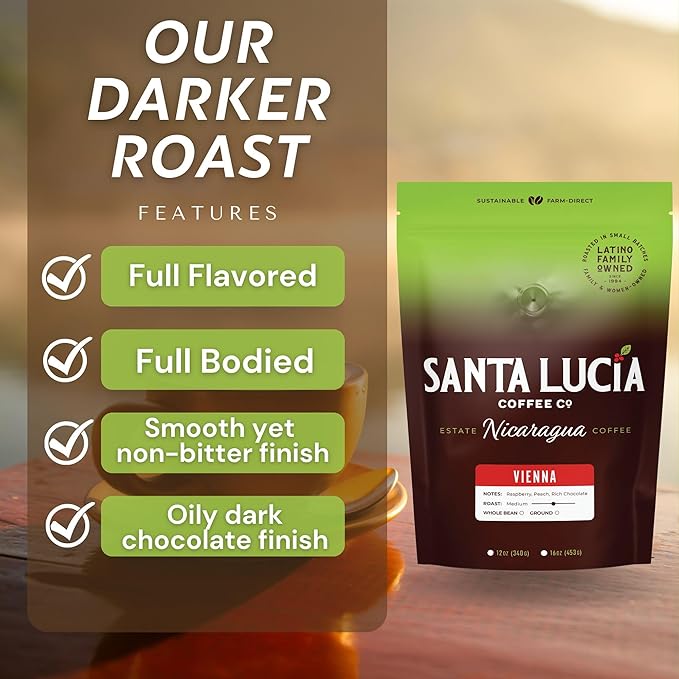 Specialty Volcanic Nicaraguan - Artisan Select Vienna Medium/Dark Roast Coffee - Warm & Balanced