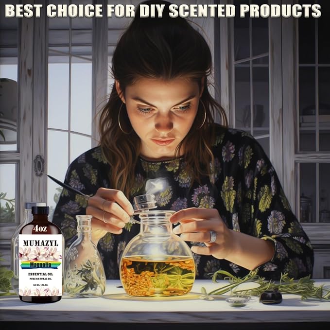 Magnolia Essential Oil, Magnolia Oil 4 Fl Oz 120ML for Diffuser Humidifier Yoga Cleaning DIY Candle