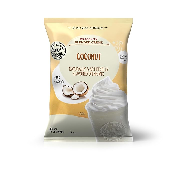 Big Train Dragonfly Coconut Blended Cr챔me Beverage Mix, 3.5 Pound (Pack of 1)