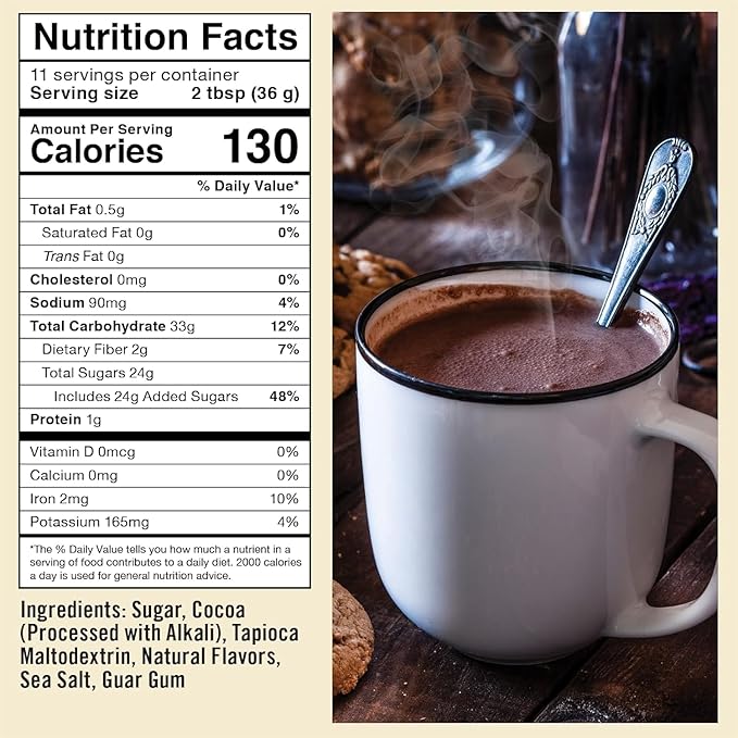 Castle Kitchen Candycane Hot Chocolate (2 Pack, 14oz Ea.) - Dairy Free, Vegan Hot Cocoa Mix made
