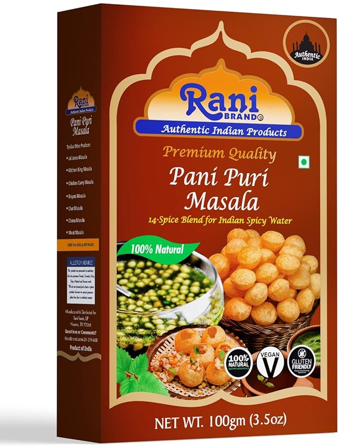 Rani Pani Puri Masala (14-Spice Blend for Indian Spicy Water) 3.5oz (100g) ~ All Natural | Vegan |