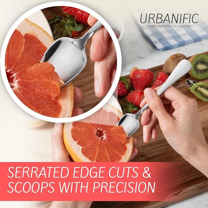 Grapefruit Spoons ??Serrated Edge Stainless Steel Spoons to Easily Cut Citrus Fruits like