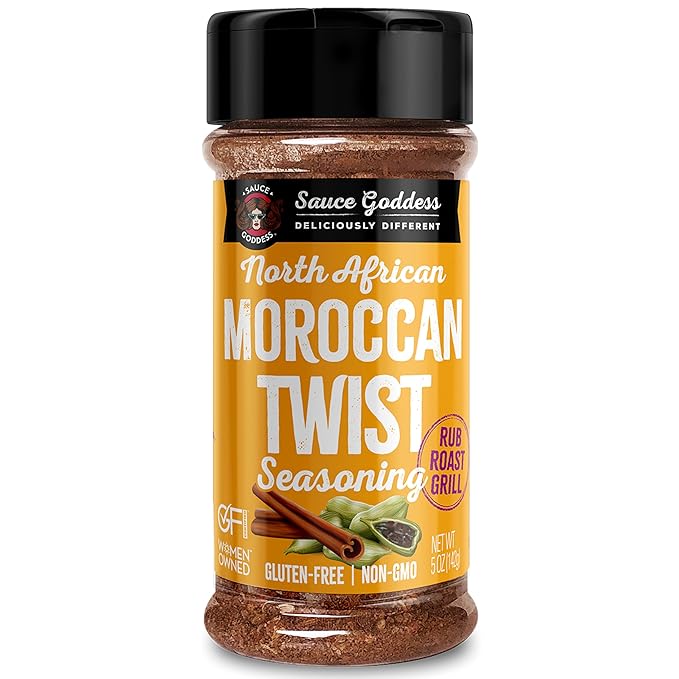 Sauce Goddess - Moroccan Twist Spice Shaker - Exotic Blend with Cardamom & Cinnamon, No Sugar