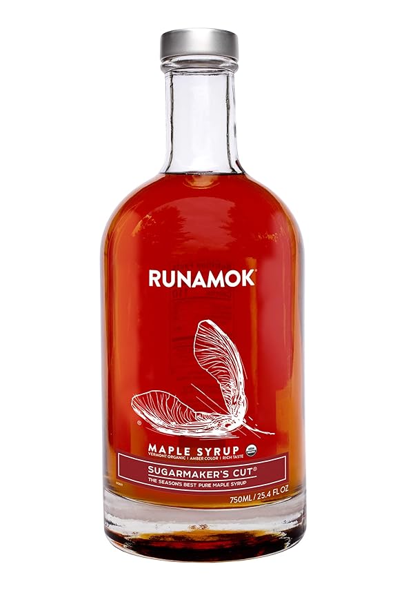 Runamok Maple Syrup Organic Sugarmaker's Cut - Grade A Vermont Maple Syrup, Amber Color, Rich Taste