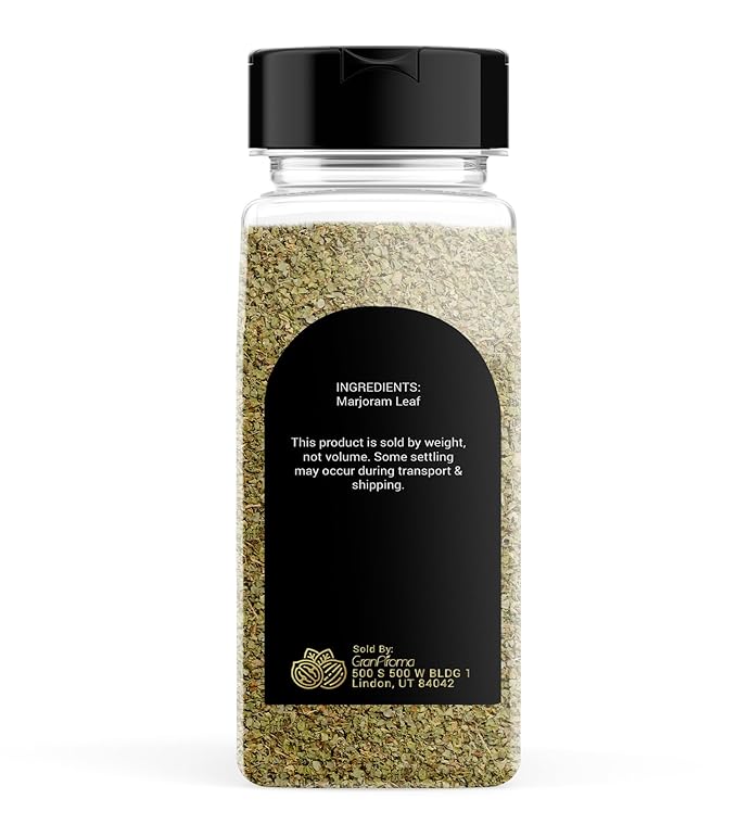 GranAroma Marjoram Cut & Sifted, French & Italian Cuisine, Savory Seasoning (1.84 Ounce)