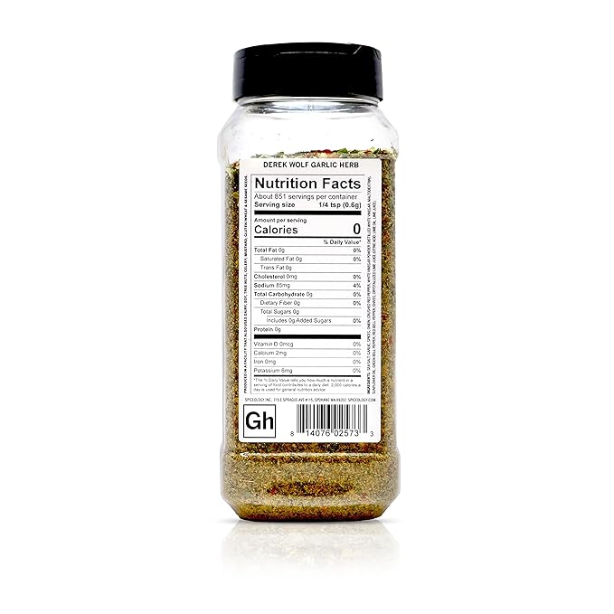 Spiceology & Derek Wolf - Garlic Herb - Argentinian-Inspired BBQ Rub - Barbeque Spices and