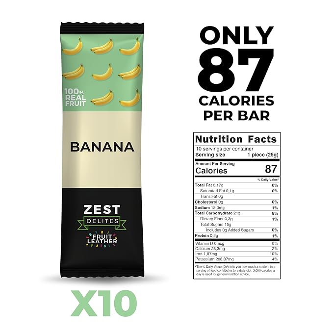 Dried Fruit Bars by Zest Delites, Fruit Leather Snacks, Healthy Snacks Pack for Adults & Kids
