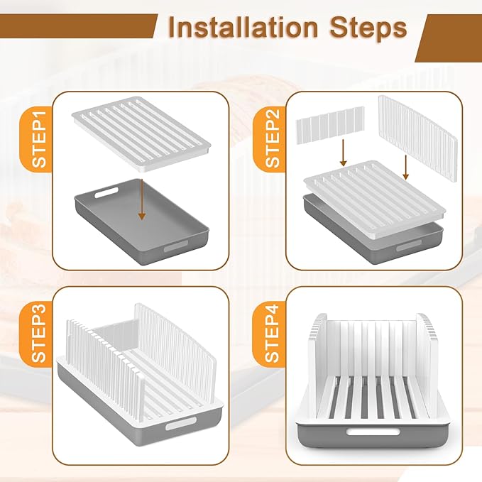 Upgrade Bread Slicer for Homemade Bread, Bread Slicer Guide Adjustable Width and Thickness