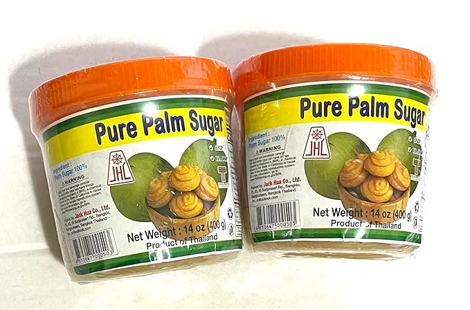 JHC 100% Pure Palm Sugar 14 oz. Product of Thailand (2 Packs)