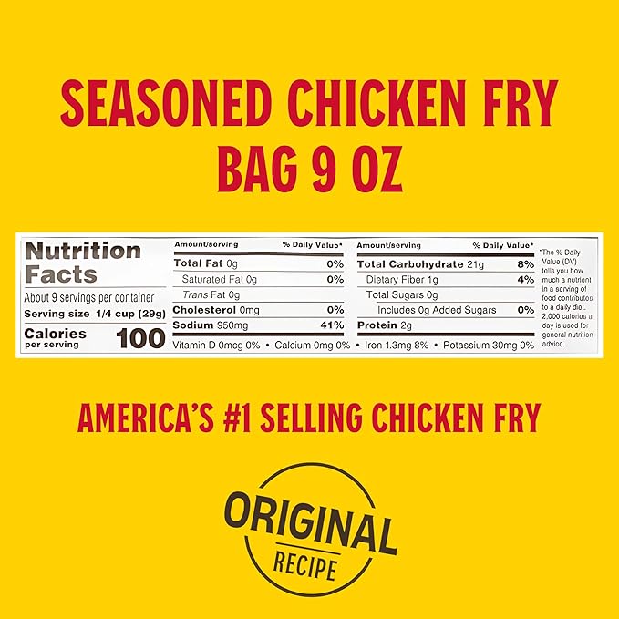 Louisiana Seasoned Chicken Fry Batter 9 oz (Pack of 3) - Crispy Southern Coating Mix for Fried