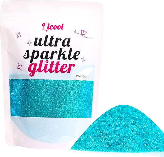 100g/3.5oz Pack Iridescent Rainbow Fine Glitter for DIY Craft, Epoxy Resin, Tumbler Making