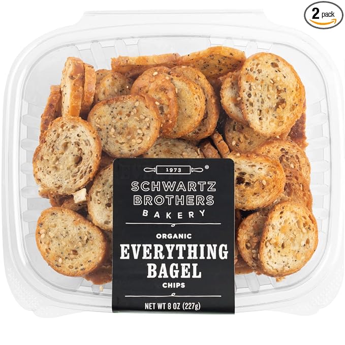 Everything Bagel Chips NY Style Bagel Crisps. Organic, Vegan, Kosher. From the artisans of Schwartz
