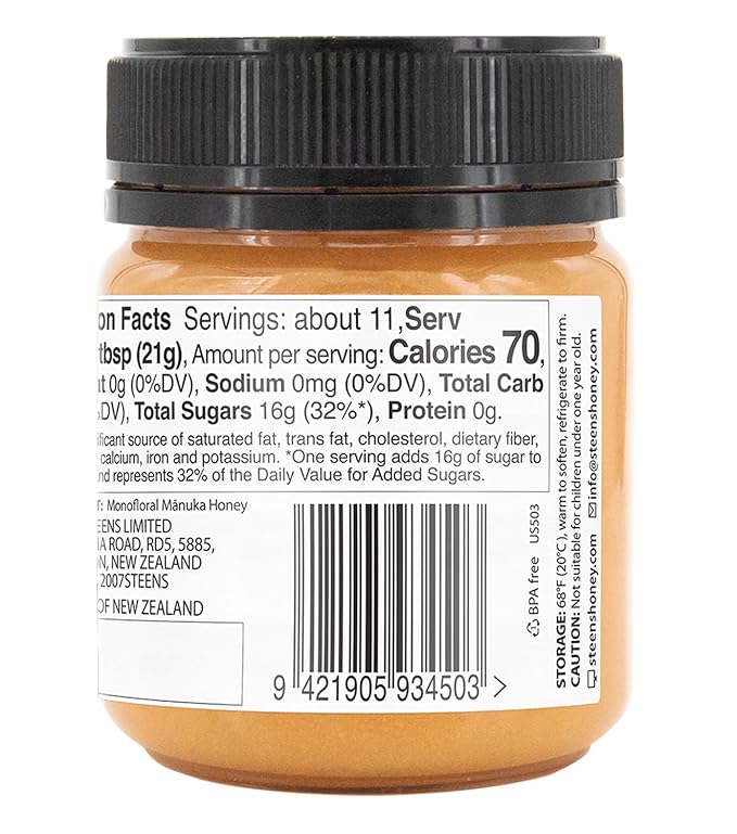 Steens Manuka Honey - MGO 830+ - Pure & Raw 100% Certified UMF 20+ Manuka Honey - Bottled and