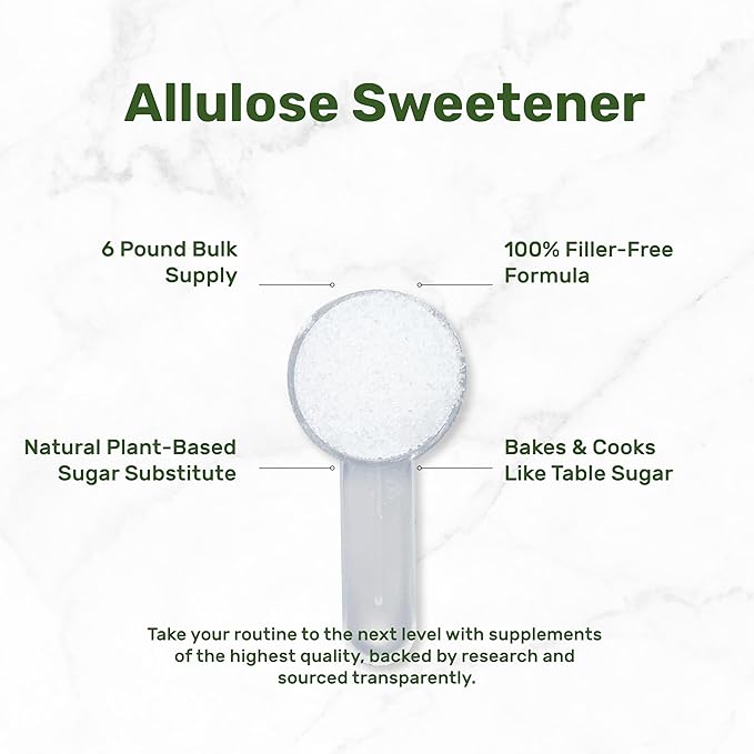 Allulose Sweetener 6 Pounds ??Natural Sugar Substitutes, No Aftertaste ??Keto Friendly, Vegan, Zero