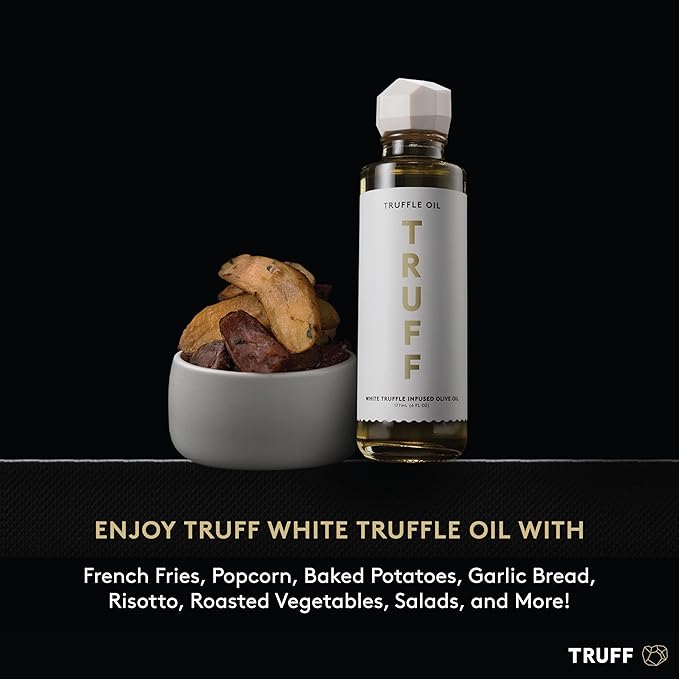 TRUFF White Truffle Oil - White Truffle Infused Olive Oil - Gourmet Dressing, Seasoning, Marinade